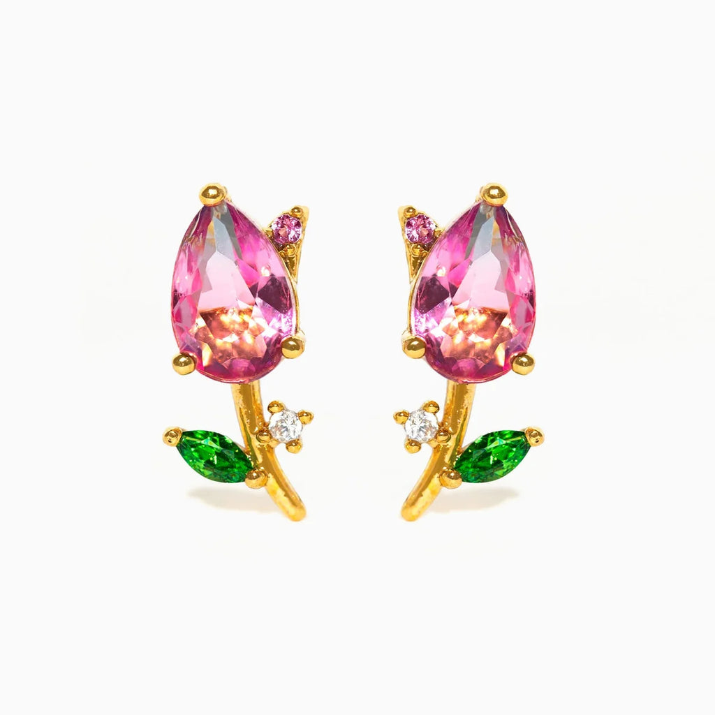 BLOSSOMING TULIP STUDS