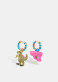 Orecchini Hoops Dinosauro e Pistola ad Acqua