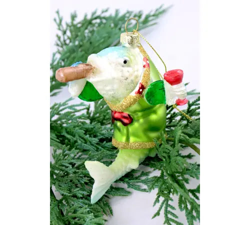 Decorazione Vetro Smoking Fish