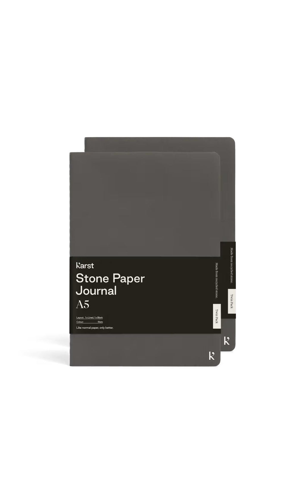 A5 Journal Twin Pack in Stone Paper