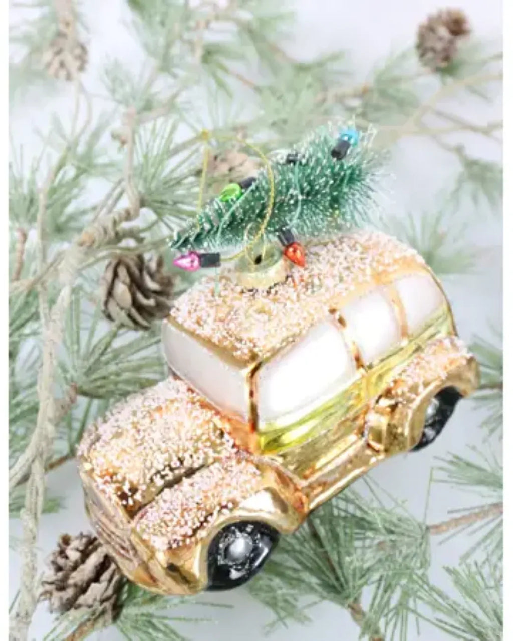 Decorazione Vetro Christmas Car