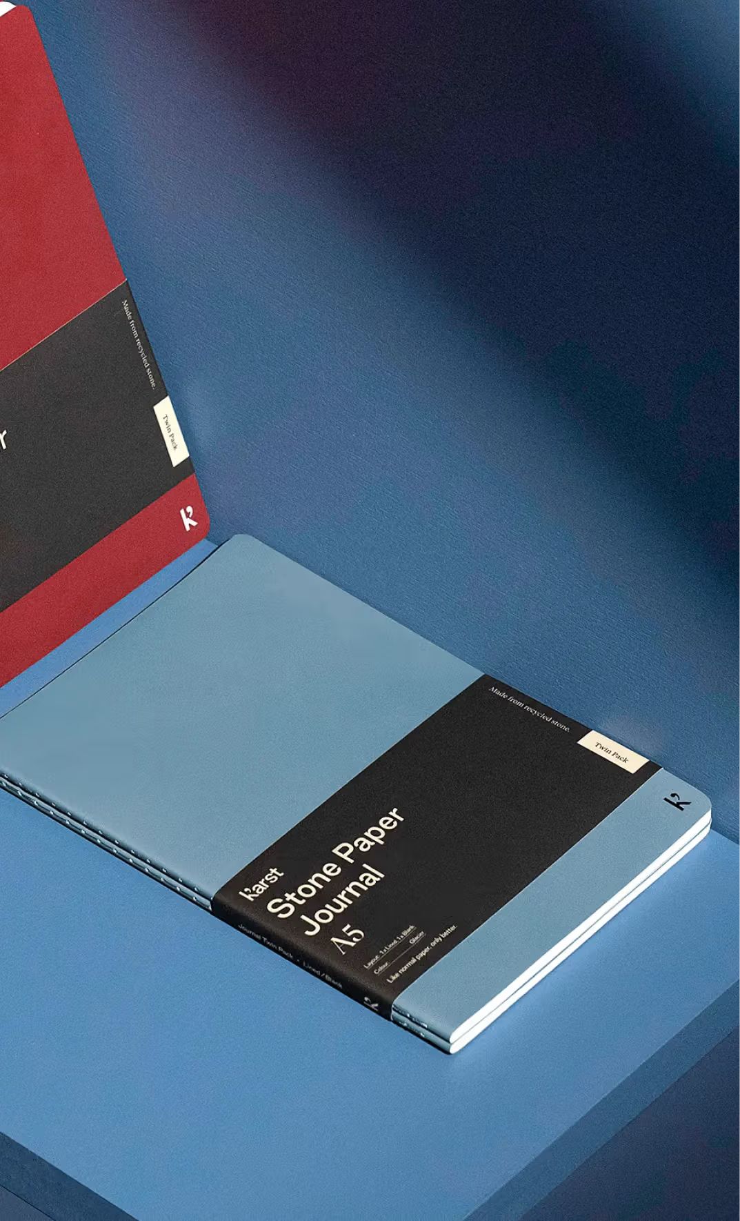 A5 Journal Twin Pack in Stone Paper