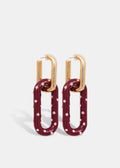 Orecchini Maglie Smaltate con Strass