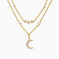 MOON & STARS LAYERED NECKLACE