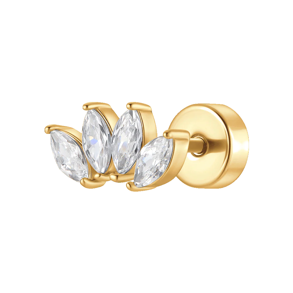 Piercing Marquise con Zirconi