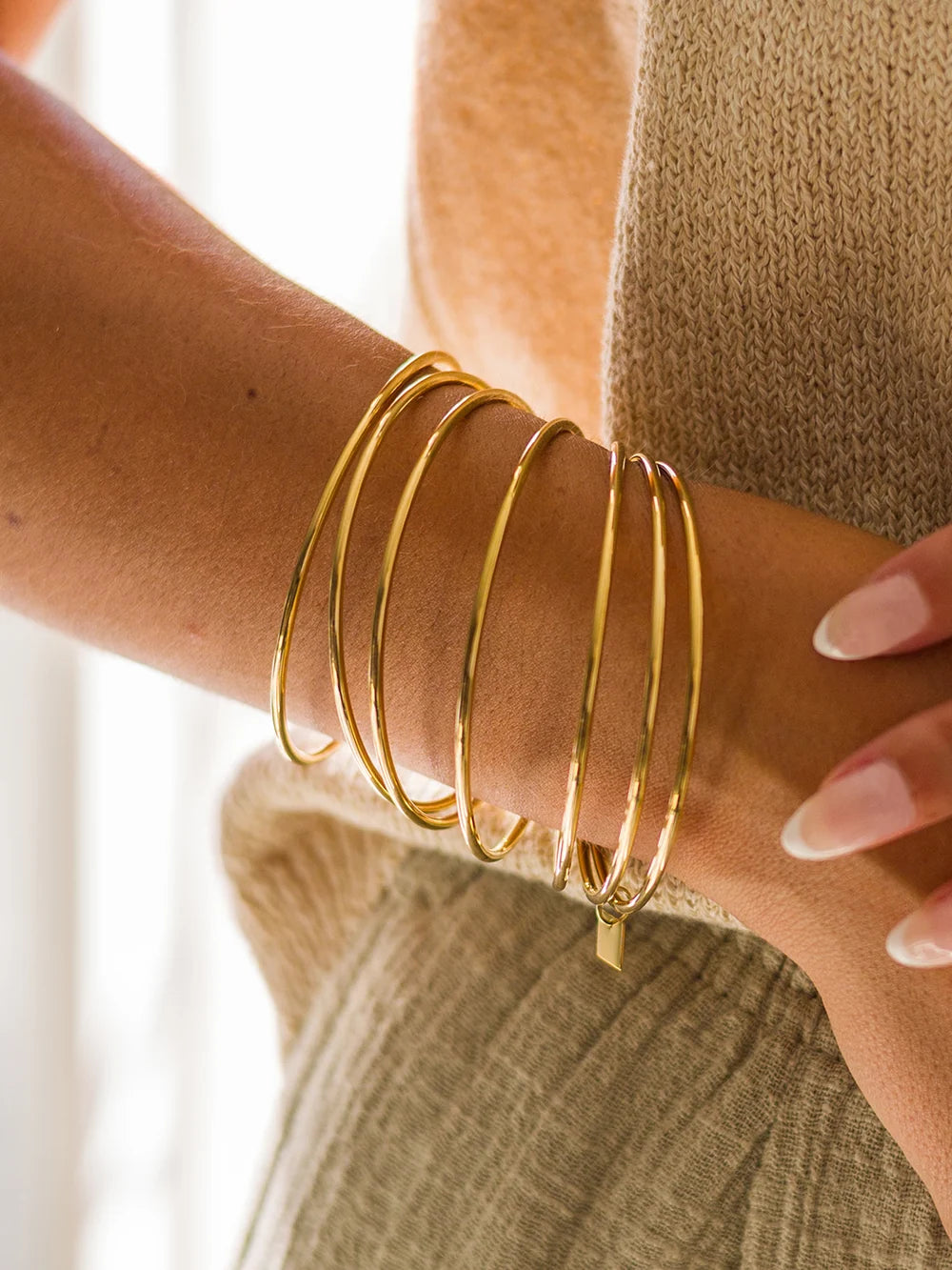 THEON – SET DI 7 BRACCIALI JONC ZAG BIJOUX