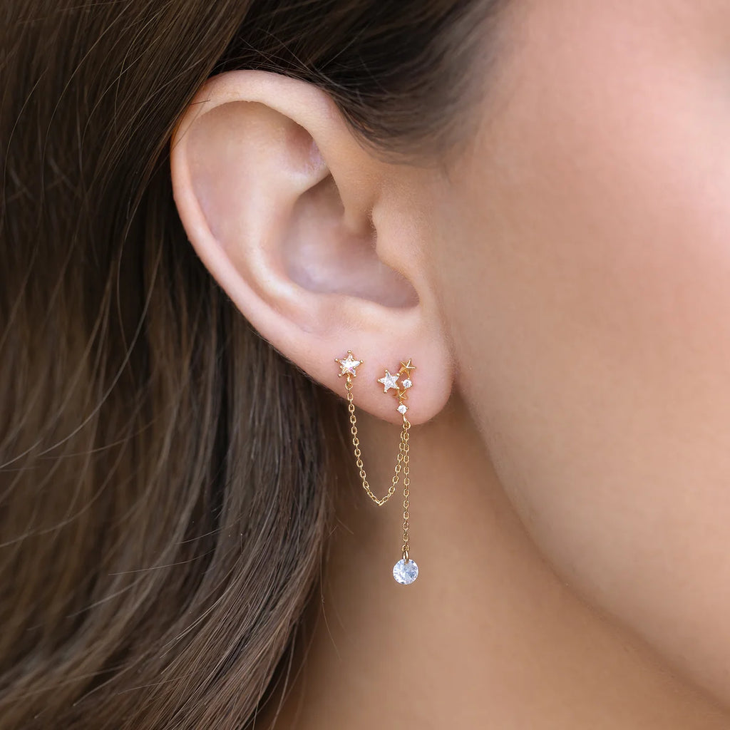 STAR CROSSED LOVER DOUBLE EARRING