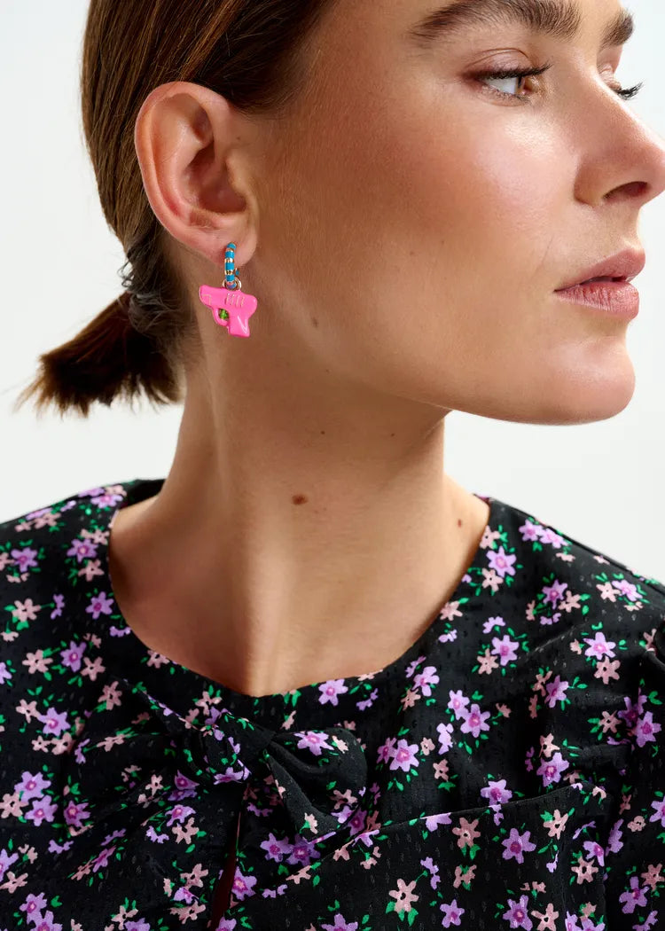 Orecchini Hoops Dinosauro e Pistola ad Acqua