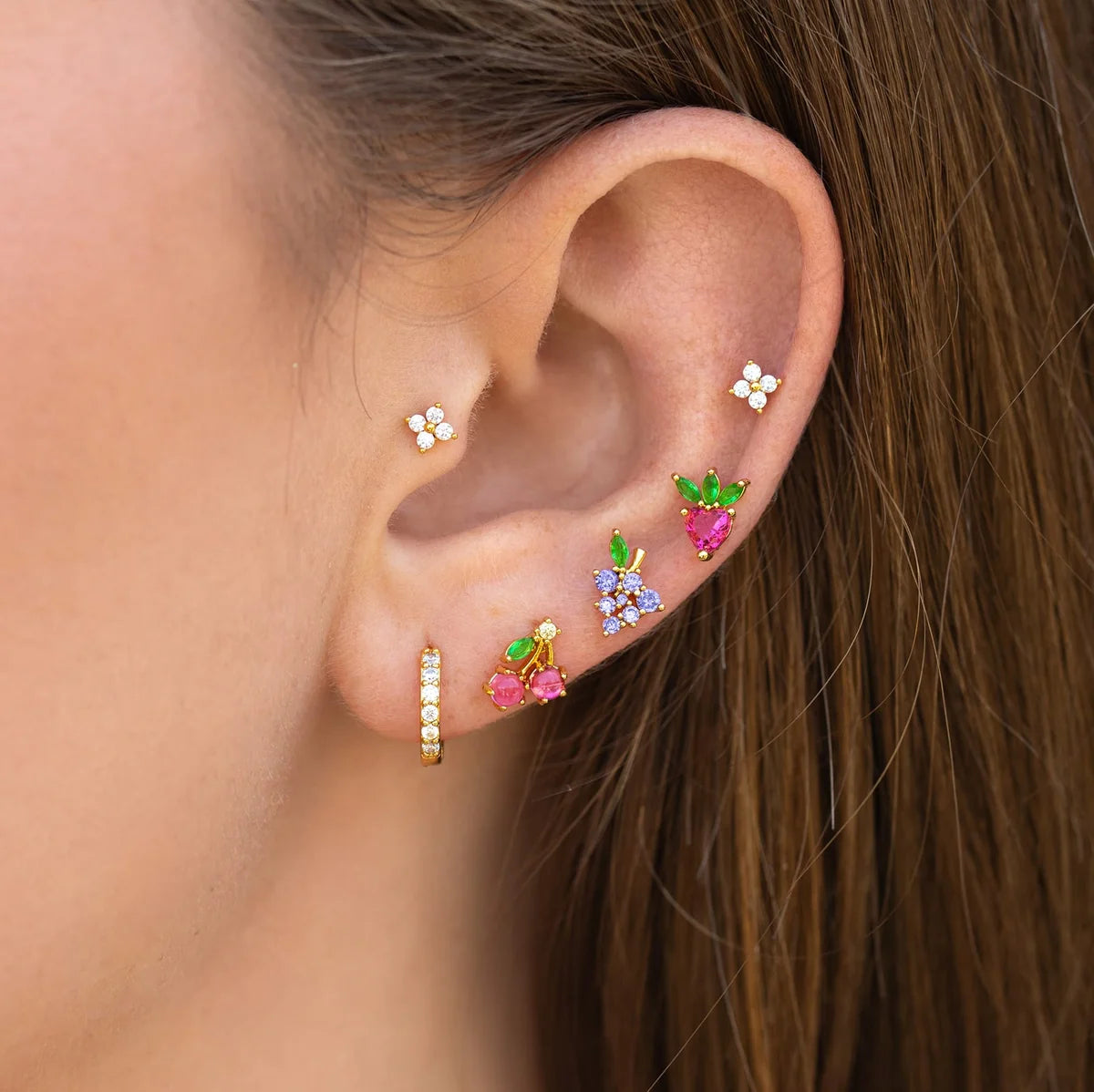 FRUIT BASKET STUD SET