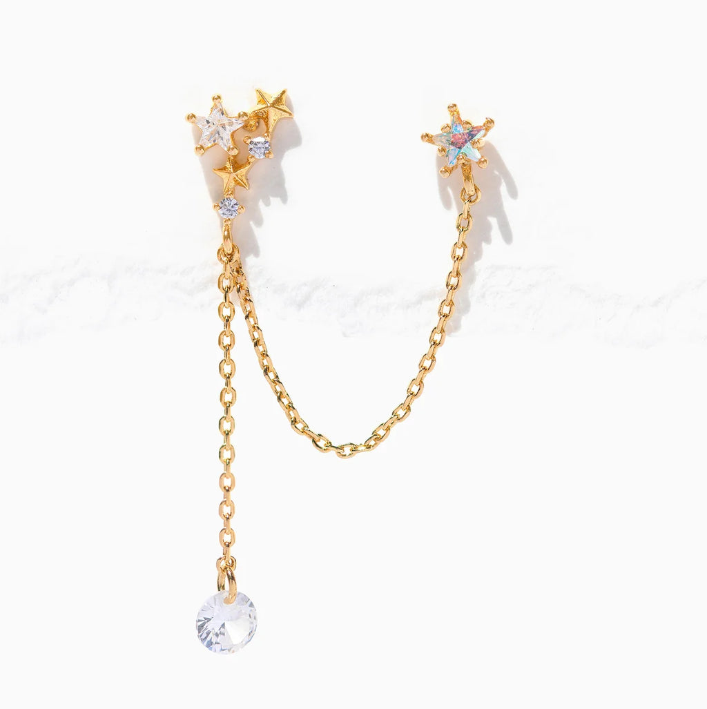 STAR CROSSED LOVER DOUBLE EARRING