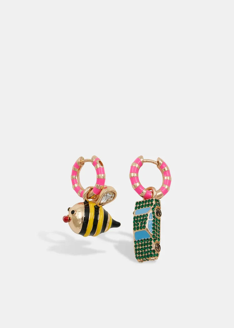 Orecchini Hoops Ape e Automobile