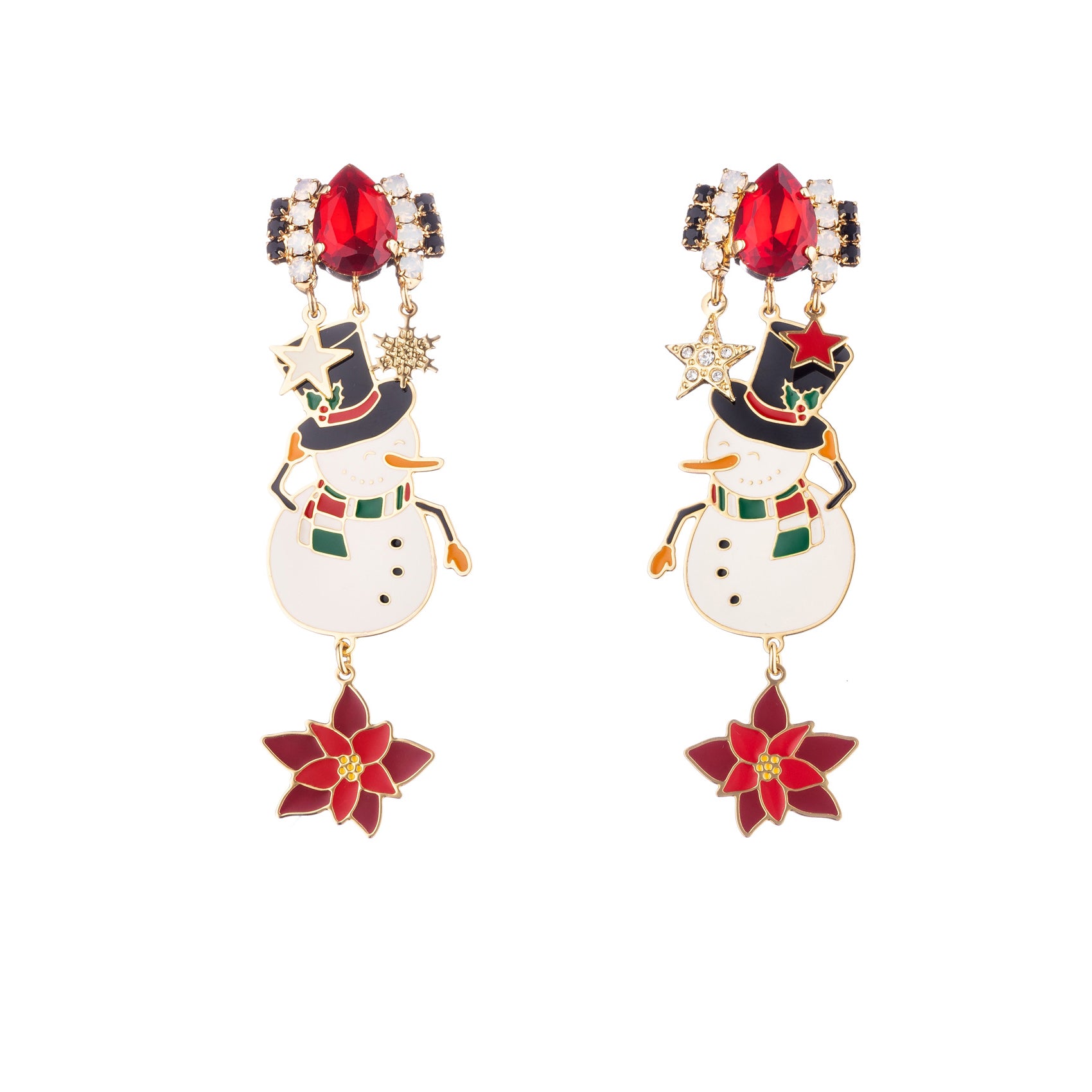 Earrings Christmas Pupazzo di Neve