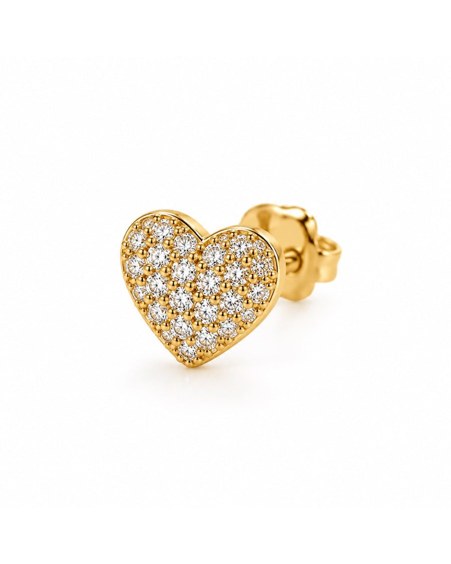 ORECCHINO CUORE PAVÉ
