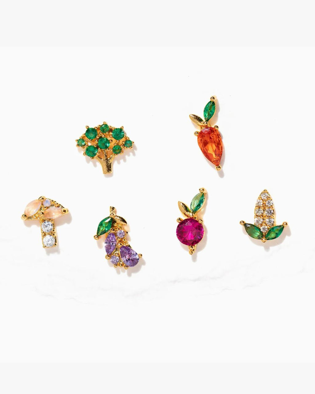 FARMERS MARKET VEGGIE STUD SET