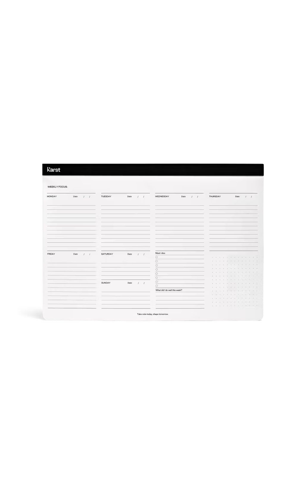 Weekly Desk Pad A4 in Stone Paper