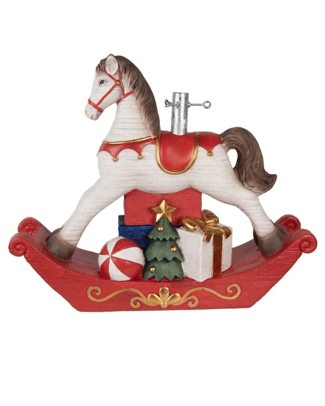Supporto per Albero di Natale “Cavallo a Dondolo” Bianco