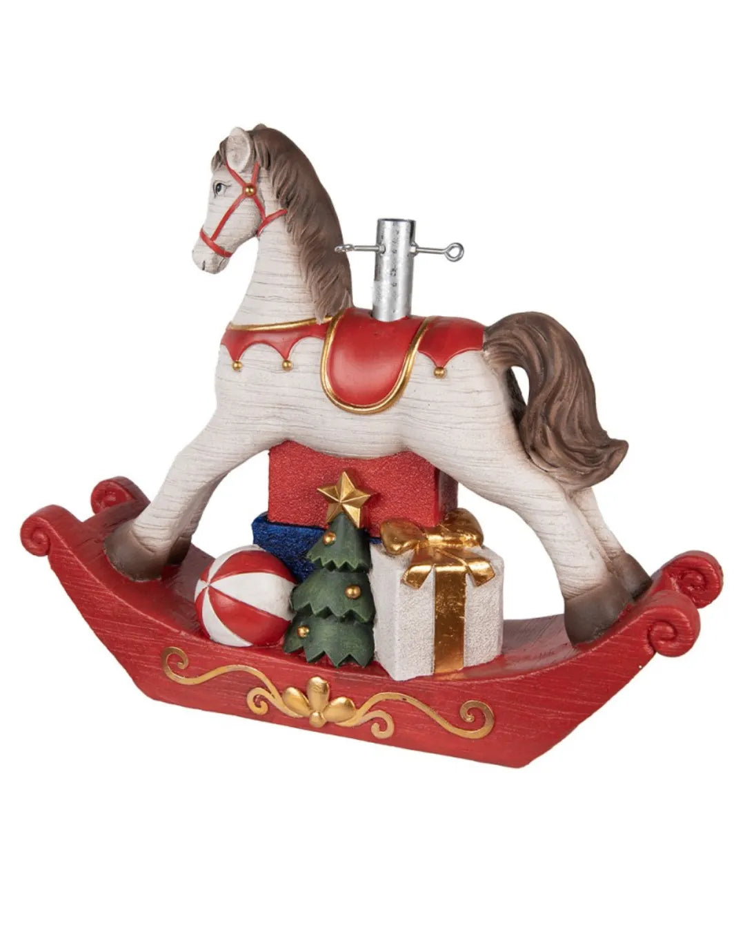 Supporto per Albero di Natale “Cavallo a Dondolo” Bianco