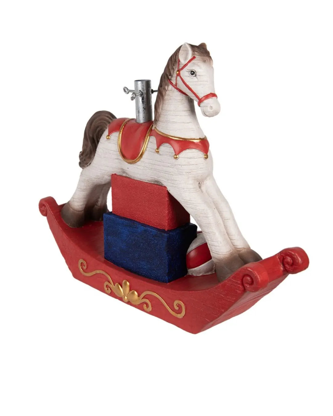 Supporto per Albero di Natale “Cavallo a Dondolo” Bianco