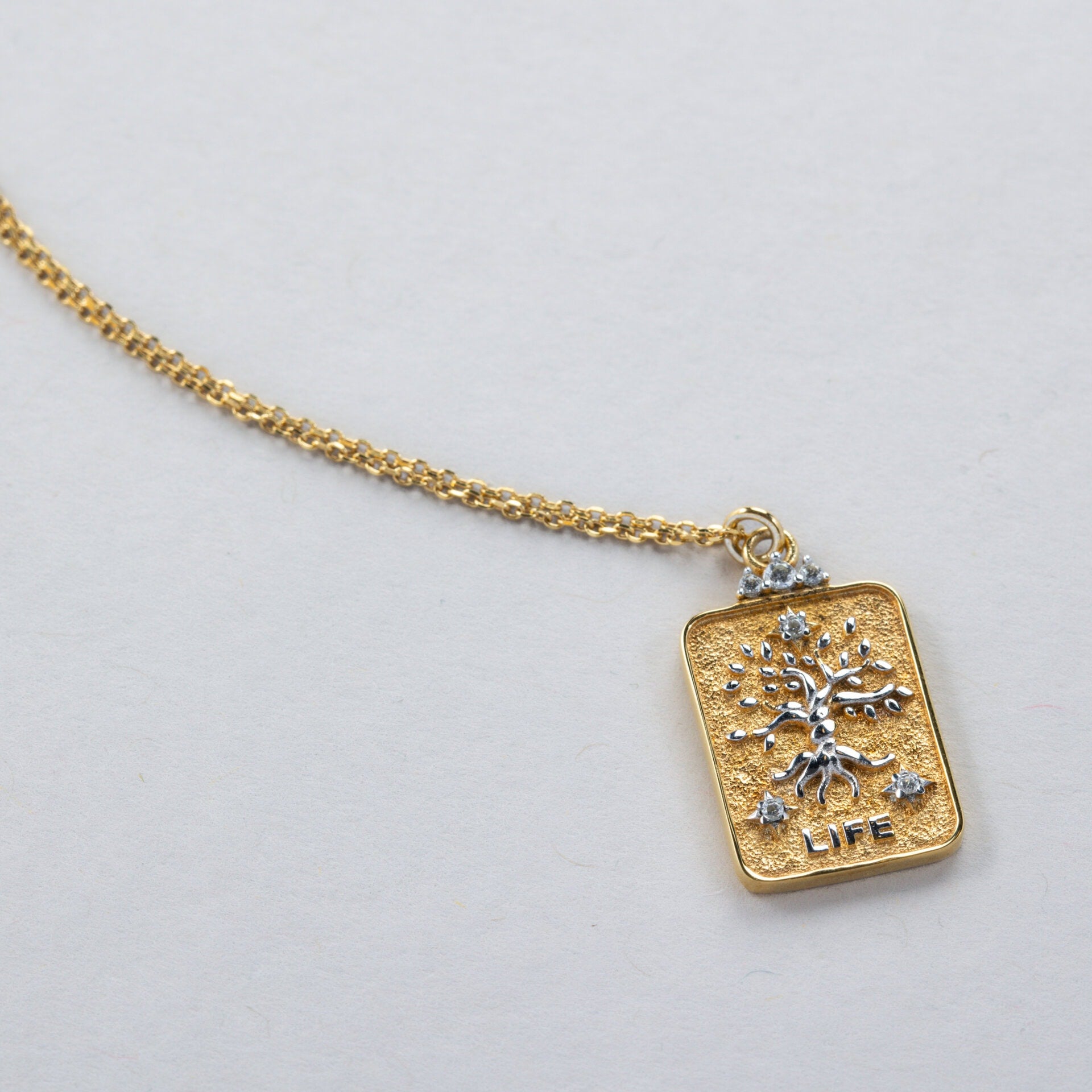 Collana Targhetta Life