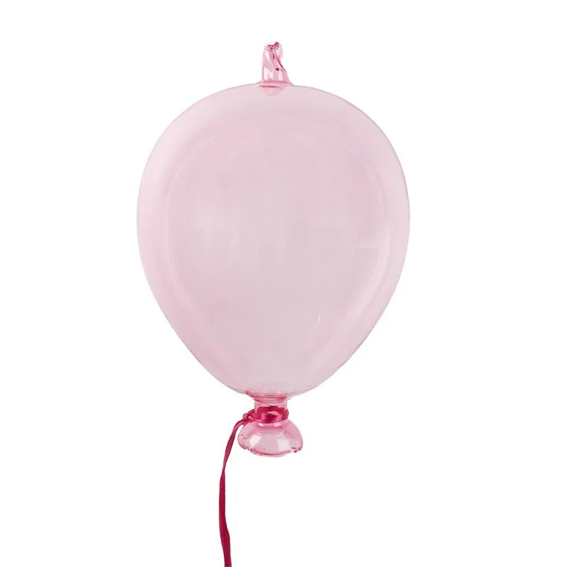 Decorazione Pendente “Palloncino Rosa” in Vetro