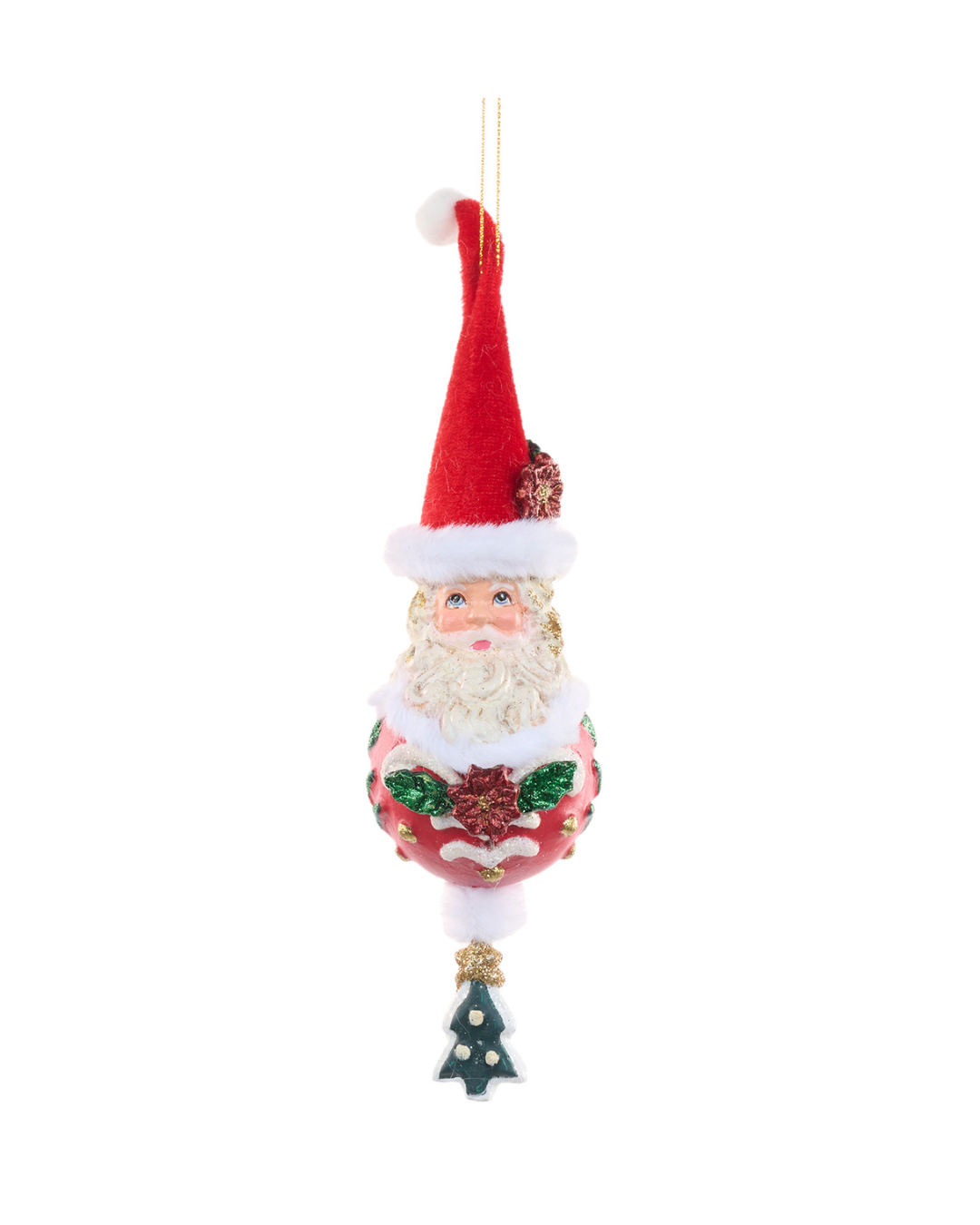 Decorazione “Gingerbread Santa Head on Ball”