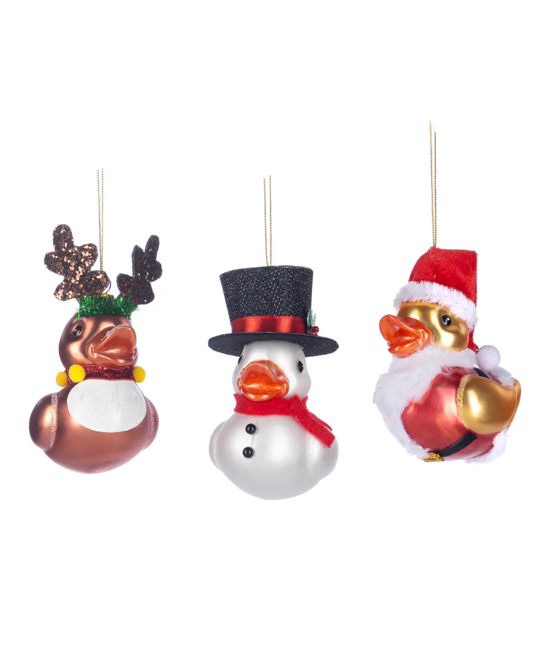 Decorazione “Glass Fabric Xmas Duck”