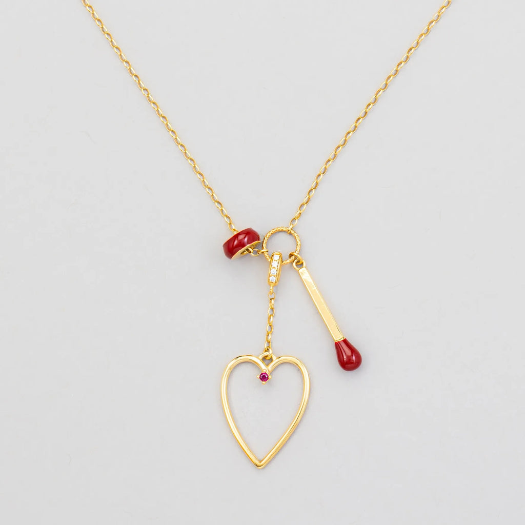 Collana Cuore con Fiammifero