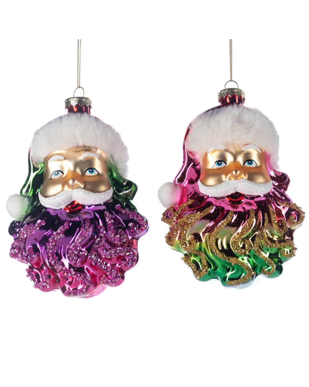 Decorazione “Furry Rainbow Santa Head”