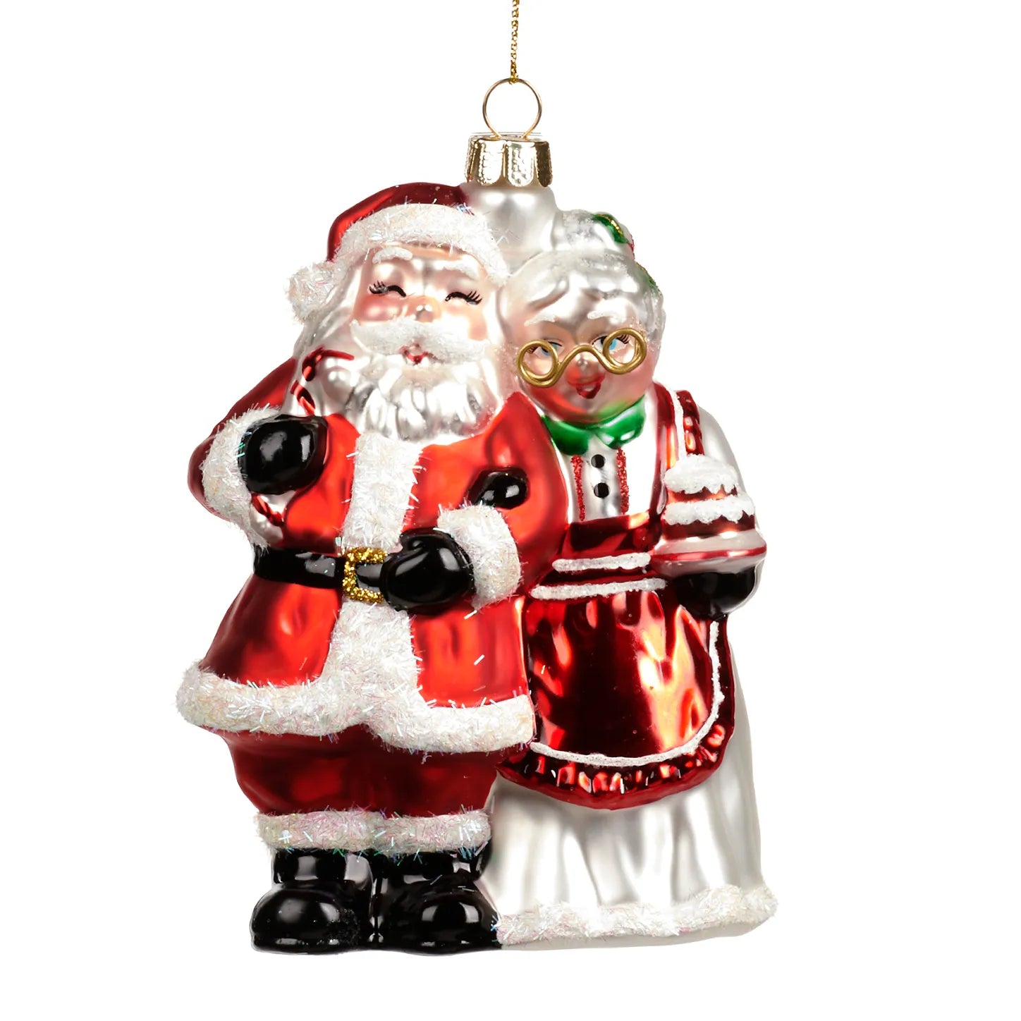 Decorazione “Glass Mr & Mrs Santa”